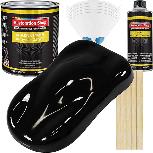 Jet Black (Gloss) Acrylic Enamel Auto Paint