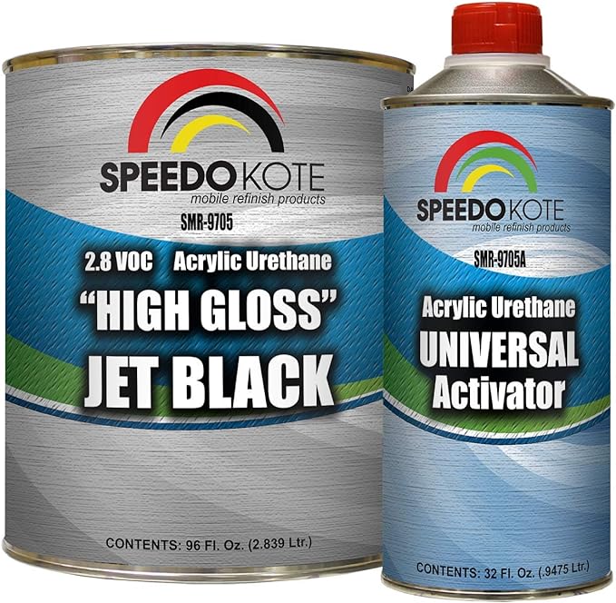 High Gloss Jet Black 2K Acrylic Urethane